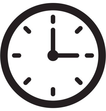  Saat vektör simgesi 