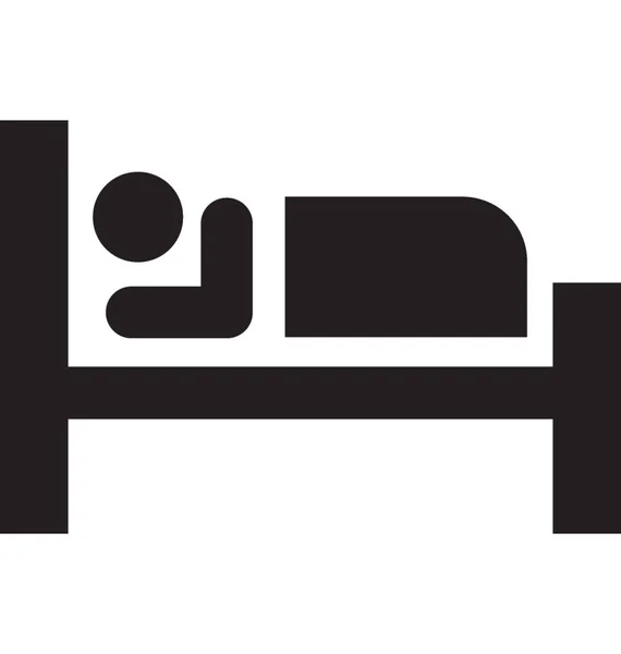 Κρεβάτι εικονίδιο του φορέα — Διανυσματικό Αρχείο