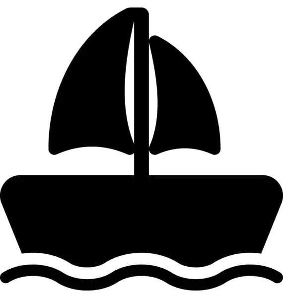 Segelbåt vektor ikon — Stock vektor