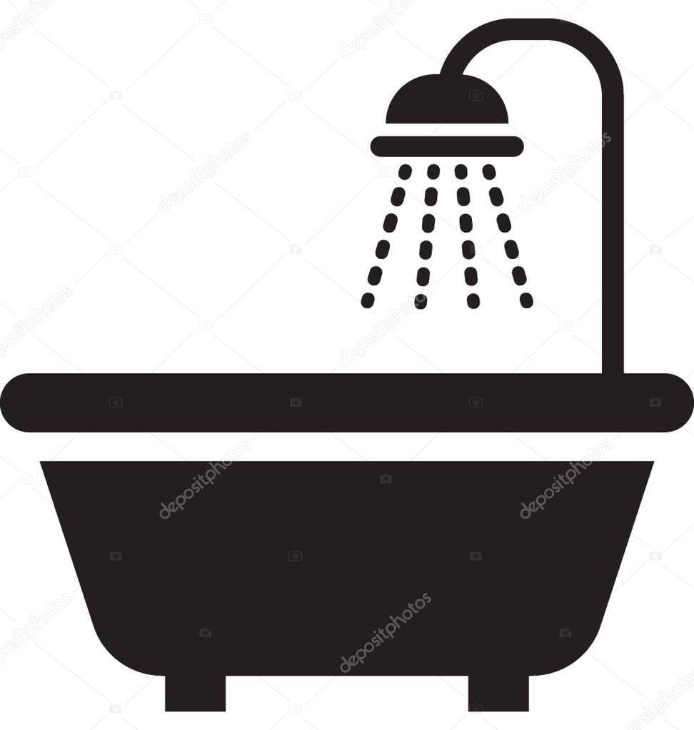  Bathtub Vector Icon