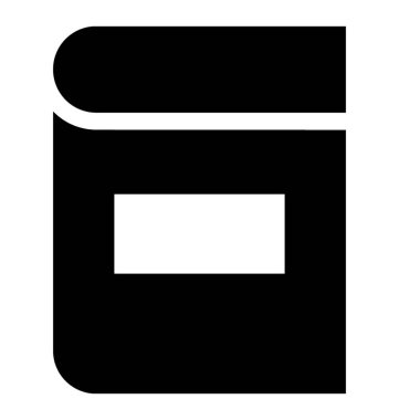  Kitap glif vektör simgesi