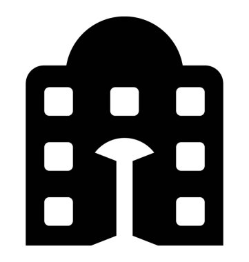  Bina glif vektör simgesi