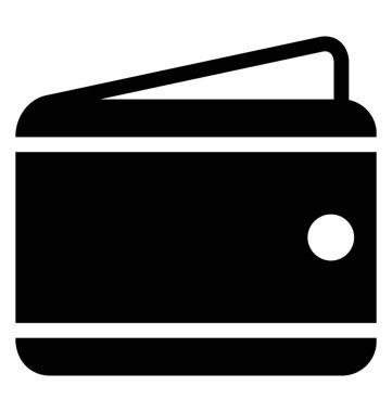  M-cüzdan glif vektör simgesi