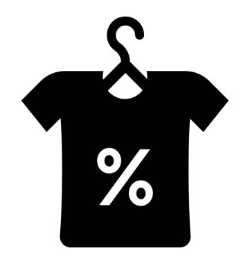  Gömlek glif vektör simgesi