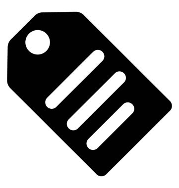  Etiketi glif vektör simgesi