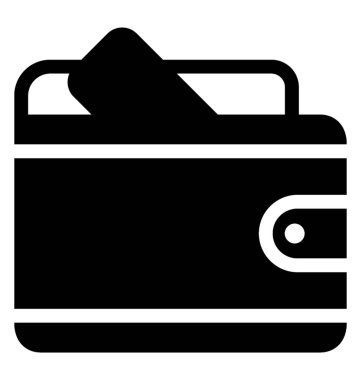  M-cüzdan glif vektör simgesi