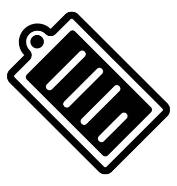  Etiketi glif vektör simgesi