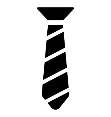  Kravat glif vektör simgesi