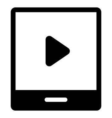  Multimedya glif vektör simgesi