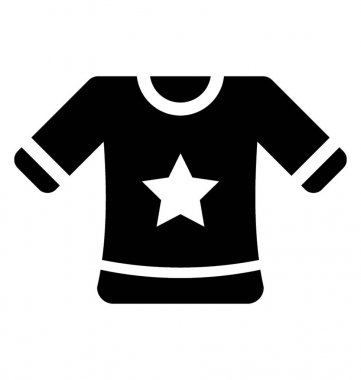  Gömlek glif vektör simgesi