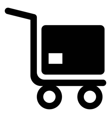  Arabası glif vektör simgesi