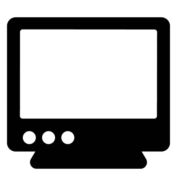 Het pictogram van de Vector van de Glyph van het monitor — Stockvector