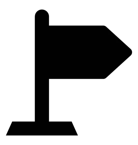 Wegweiser-Glyphen-Vektorsymbol — Stockvektor