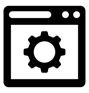  Geliştirme glif vektör simgesi