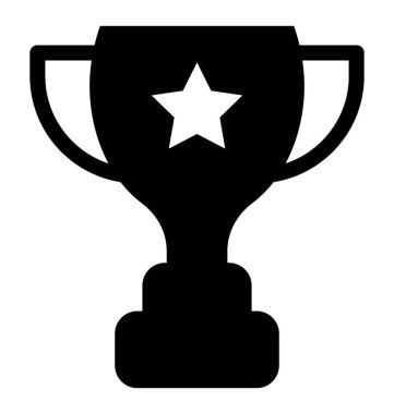  Kupa glif vektör simgesi 