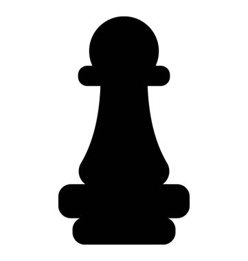  Piyon glif vektör simgesi 