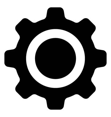  Yapılandırma glif vektör simgesi 