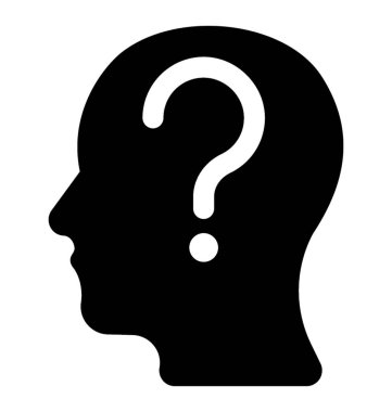  Soru glif vektör simgesi 