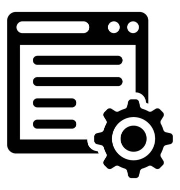  Geliştirme glif vektör simgesi