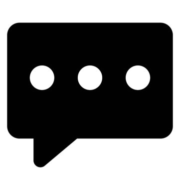  Sohbet glif vektör simgesi 