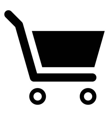  Arabası glif vektör simgesi 