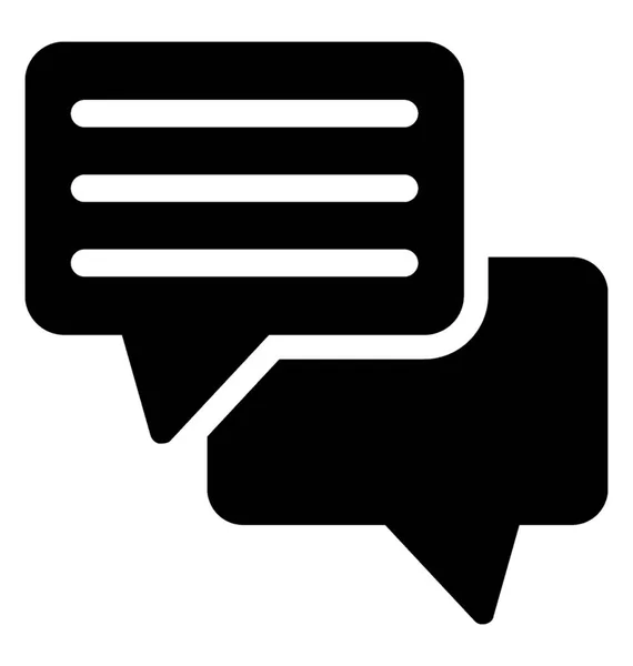 Icona vettoriale del glifo della chat — Vettoriale Stock