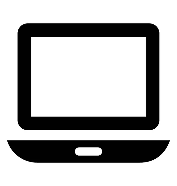 Icona vettoriale del glifo del computer portatile — Vettoriale Stock