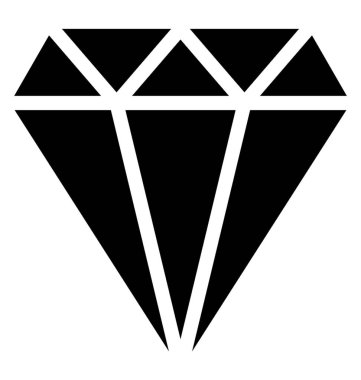  Elmas glif vektör simgesi