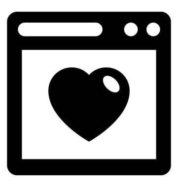  En sevdiğim glif vektör simgesi 