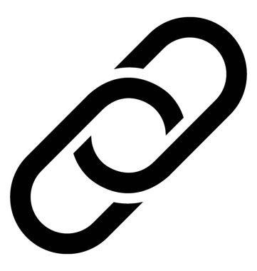  Bağlantı glif vektör simgesi 