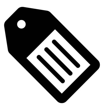  SEO etiketi glif vektör simgesi 