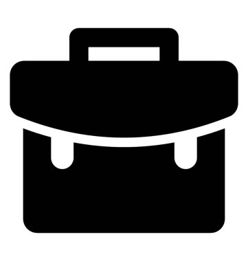  Portföy glif vektör simgesi 