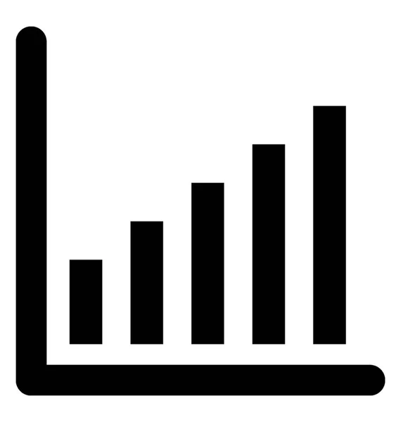 Graph Glyph Vector Icon — Stock Vector