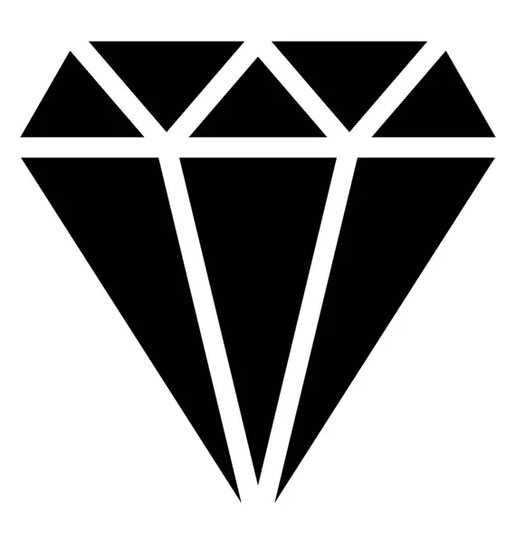 Diamantikonen Glyph vektor — Stock vektor