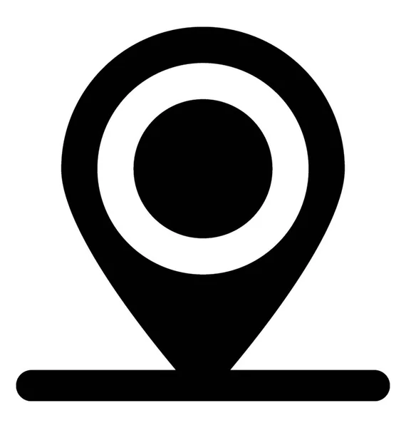Mapa Pin Glyph Vector Icono — Vector de stock