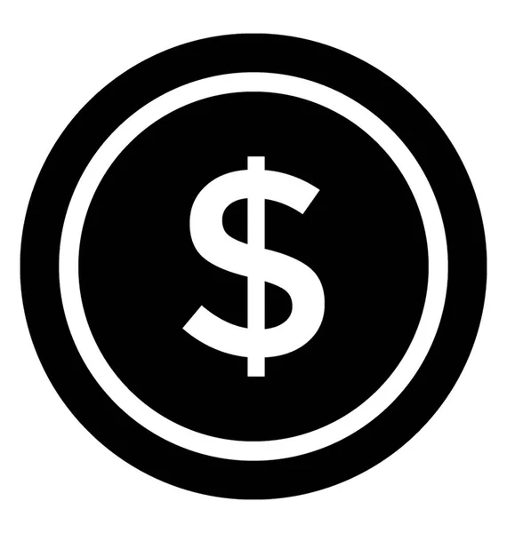 Dollar Glyph Vector Icon — Stockvector