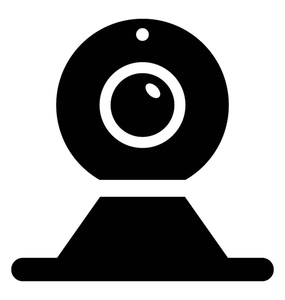 Webcam Icona vettoriale glifo — Vettoriale Stock