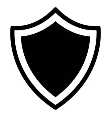  Kalkan glif vektör simgesi 