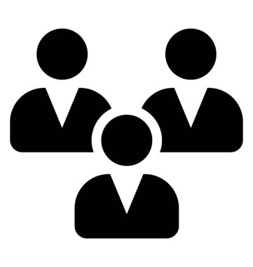  Takım glif vektör simgesi 