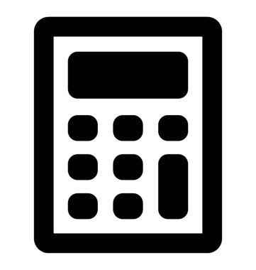  Hesap makinesi simge vektör simgesi 