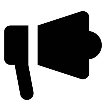  Reklam glif vektör simgesi 