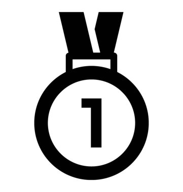  Madalya glif vektör simgesi