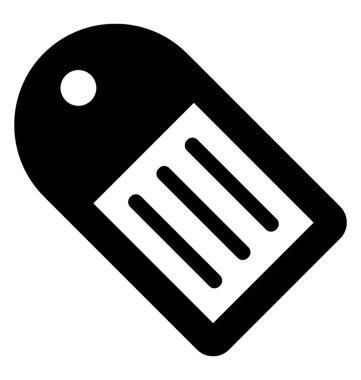  SEO etiketi glif vektör simgesi 