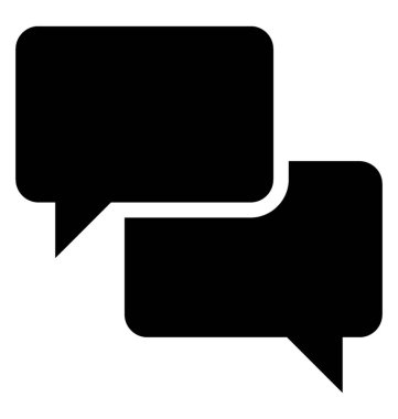  Sohbet glif vektör simgesi 