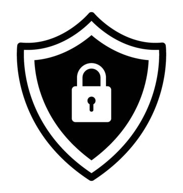  Kalkan glif vektör simgesi 