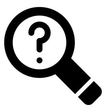  SSS glif vektör simgesi 