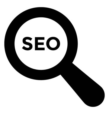 SEO glif vektör simgesi