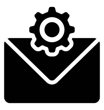  E-posta tercihleri glif vektör simgesi
