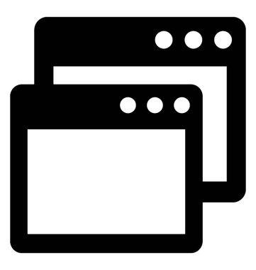  Düzen glif vektör simgesi 