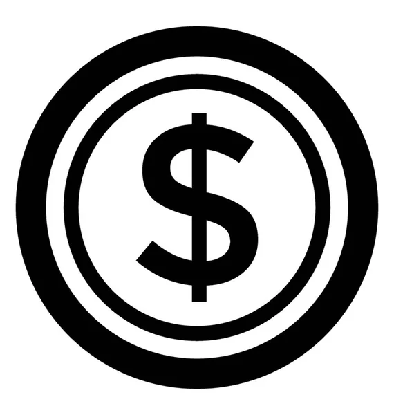 Dollarn Glyph vektor symbol — Stock vektor